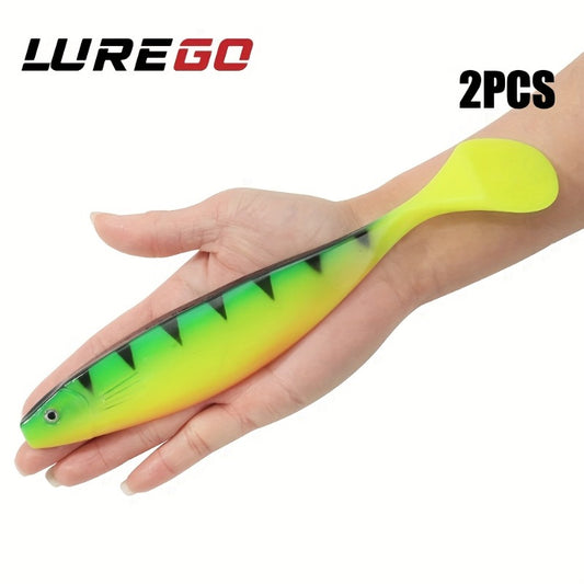 2pcs  Heavy-Weight T-Tail Swimbait - Mermaid Design Sinking Fishing Lure for Deep Sea, 70g