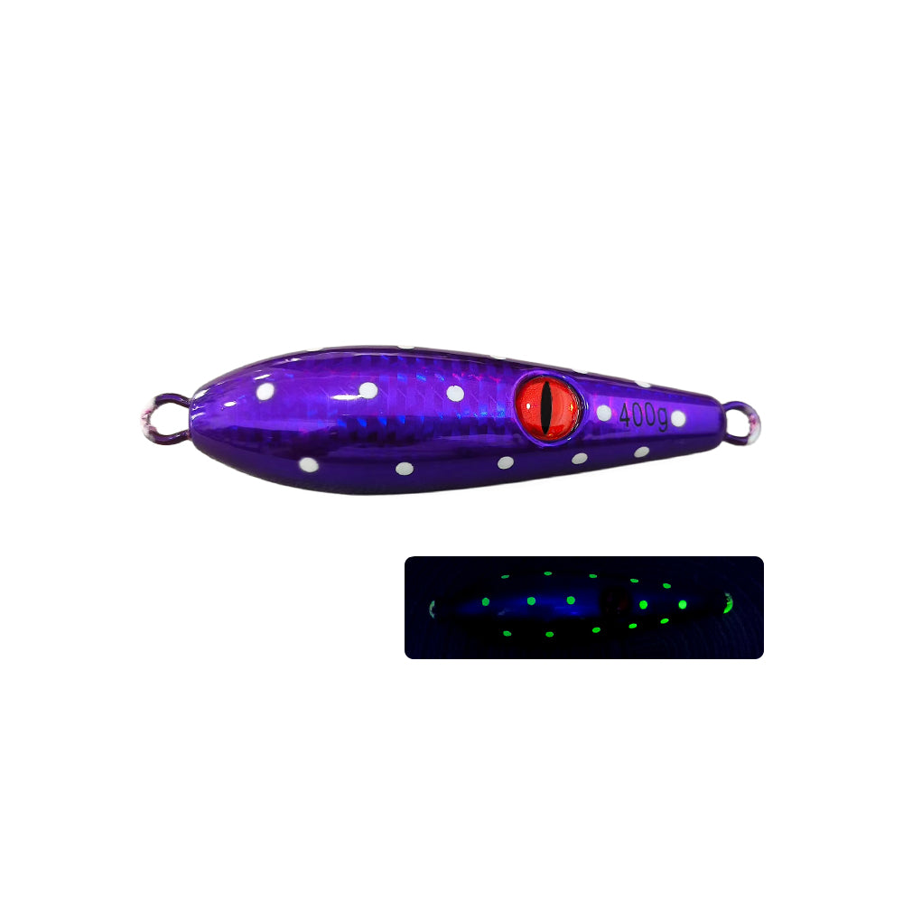 300‑600g Deep Sea Heavy Metal Jig Lure, Glow Spot Jig Bait for Offshore Sea Fishing Grouper Tuna