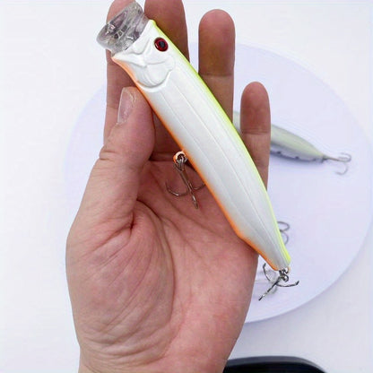 28g ABS Fishing Popper Lure with Wire-Integrated Reinforced Body, Surface Splash Bait for Long-Casting Floating Seabass Lure