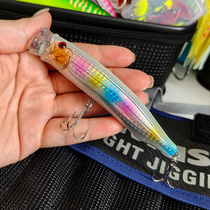 28g ABS Fishing Popper Lure with Wire-Integrated Reinforced Body