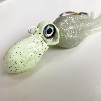 100g-450g Triple Size TPE Jig Bait - Deep Sea Giant Squid Lure with 2Treble Hooks, Realistic Fish Scale Detailing