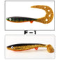 Giant 7.48inch/6.5inch T-Tail Curled Tail Grub Soft Fishing Lure - Saltwater Freshwater Bass Grouper Bait