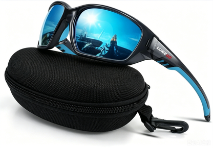 LUREGO Sunglasses for Men: Womens UV400 Protection Sun Glasses Wrap Around Goggles for Fishing Driving