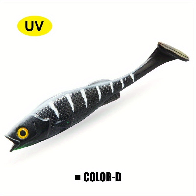 3pcs 7cm/11cm/14cm Soft Tail Realistic Fish Lures - Floating & Sinking Dual Action, High-Density Durable PVC Bait for Bass
