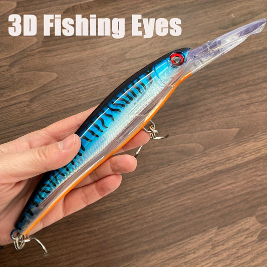 67g/117g Minnow with 5/0 Hook,Reinforced Rib Keel Trolling Minnow