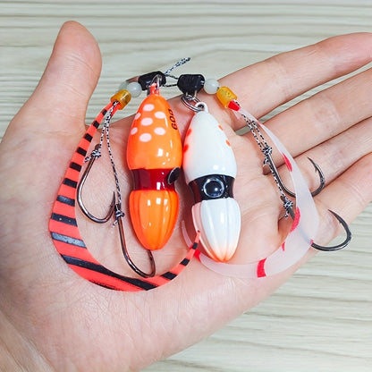 1pc (or Bulk Ordering Available) Heavy-Duty Metal Fishing Lure - with Treble Hooks
