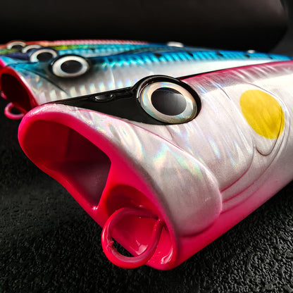 Long Cast 96g Heavy-Duty Popper Lure – 15cm Giant Topwater Plug, Realistic Saltwater Fishing Lure for Bass & Big Game