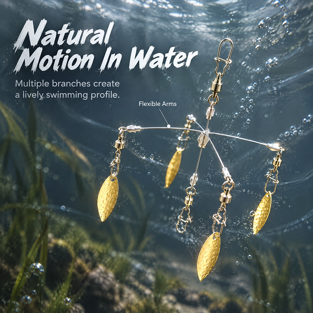 LUREGO Micro Alabama Rig 5g/6.5cm – Willow Blade Bass Lure for Weedy Cover