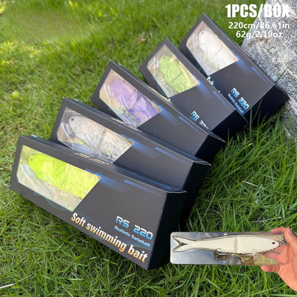 22cm 2-Section Premium Soft Bait - Includes Double Hooks