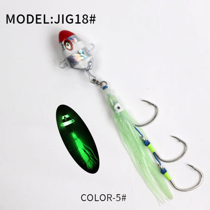 100g150g200g250g300g Inchiku Kabura Slow Sinking Metal Jig Lure with Triple Hooks