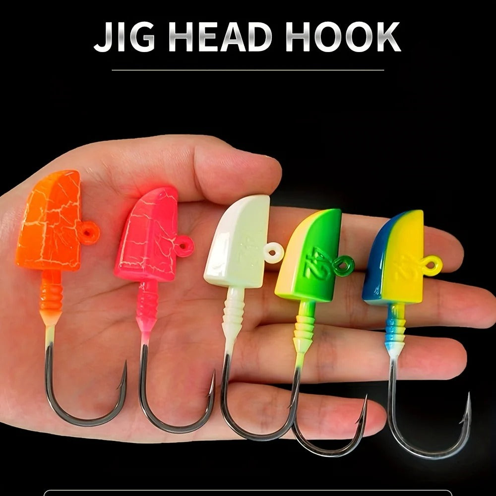 14g-56g  Fishing Hook  Professional Grade 14g28g42g56g Anti-Slip Lead Head Fishing Hook 7/0
