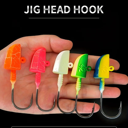 14g-56g  Fishing Hook  Professional Grade 14g28g42g56g Anti-Slip Lead Head Fishing Hook 7/0