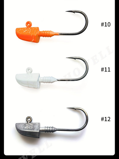 [14g-56g BKK Fishing Hook] BKK Professional Grade 14g28g42g56g Anti-Slip Lead Head Fishing Hook 7/0