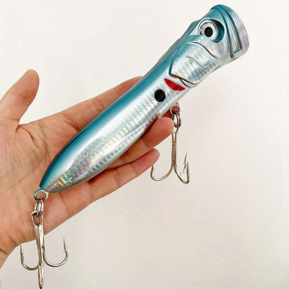 18.5cm Giant Popper Lure - 106g Triple-Color Splash Bait - Topwater Fishing Lure