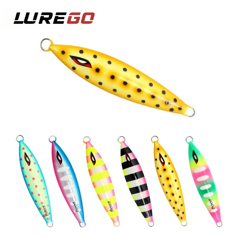 130g-220g Slow Pitch Jigging Lure, Saltwater Offshore Metal Jig