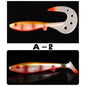 Giant 7.48inch/6.5inch T-Tail Curled Tail Grub Soft Fishing Lure - Saltwater Freshwater Bass Grouper Bait