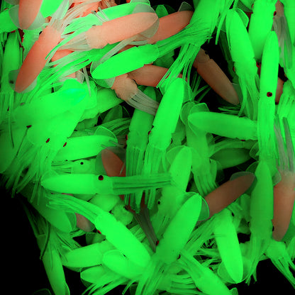 50PCS 7.5cm/3g Luminous Octopus Lures Offshore Trolling Bait