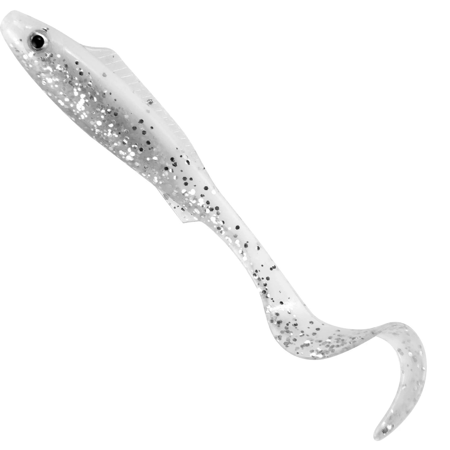 5pcs 3D Stereoscopic Simulation Tail Double-Color Soft Bait 3.7inch/4.1G Fish-Eye Design Lure Bait for Sea Fishing And Freshwater Use