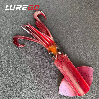 Replacement Squid Body – Glow-UV Soft Bait, Durable Silicone Body, Easy to Install NO JIG HEAD
