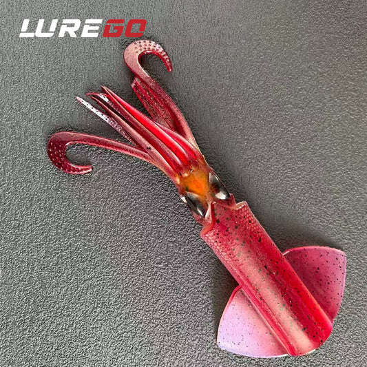 Replacement Squid Body – Glow-UV Soft Bait, Durable Silicone Body, Easy to Install NO JIG HEAD