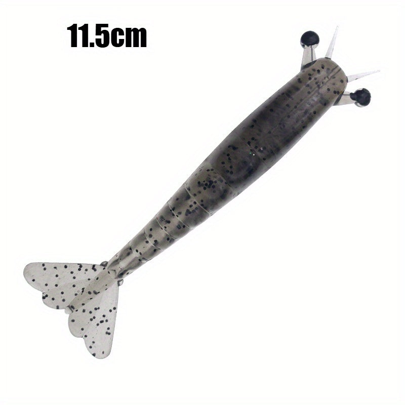 2pcs Ironclad Giant Shrimp Soft Bait - Sinking Lure with Anti-Bite Cutting Design, PVC Material, Perfect for Freshwater and Saltwater Fishing