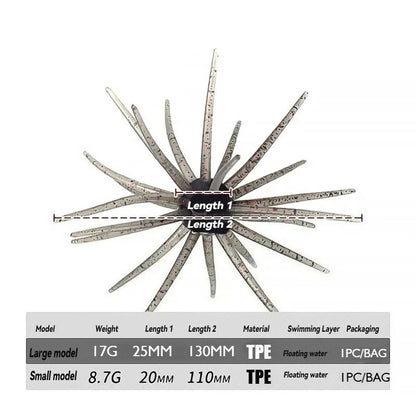 TPE Fishing Lure Simulated Sea Urchin Lures Soft Silicone