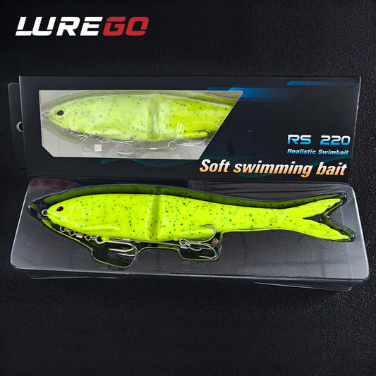 22cm 2-Section Premium Soft Bait - Includes Double Hooks