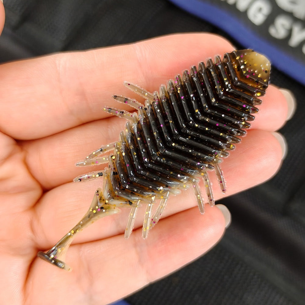7.5cm Soft Plastic Creature Bait | T-Tail Swimbait with Side Legs | 6g Finesse Lure for Bass, Trout & Zander