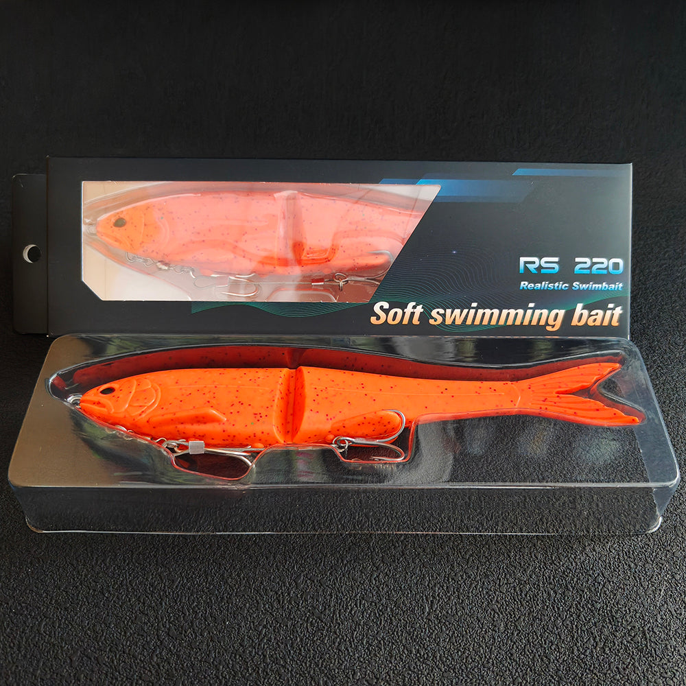 22cm 2-Section Premium Soft Bait - Includes Double Hooks