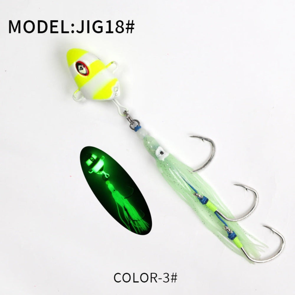 100g150g200g250g300g Inchiku Kabura Slow Sinking Metal Jig Lure with Triple Hooks
