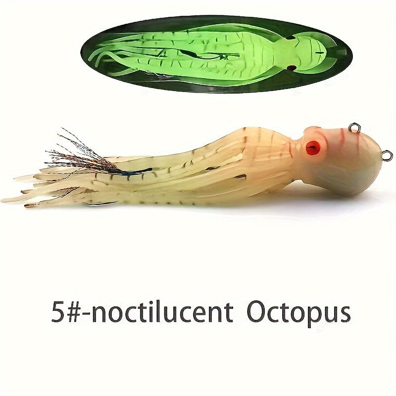 1pc Bionic Octopus Lure - Extremely Long Distance Casting Capability, Realistic and Lifelike, Super Soft and Flexible Body - Single Piece Essential Tool for Anglers, Artificial Soft Fishing Accessory