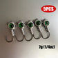 5PCS/Pack 3D Big Eye Jigheads For Fishing Trout & Bass, High Carbon Steel Hook Suitable For Red Fish, Salmon, Bass, Trout And Other Fish