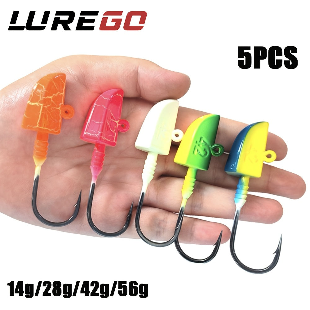 [14g-56g BKK Fishing Hook] BKK Professional Grade 14g28g42g56g Anti-Slip Lead Head Fishing Hook 7/0
