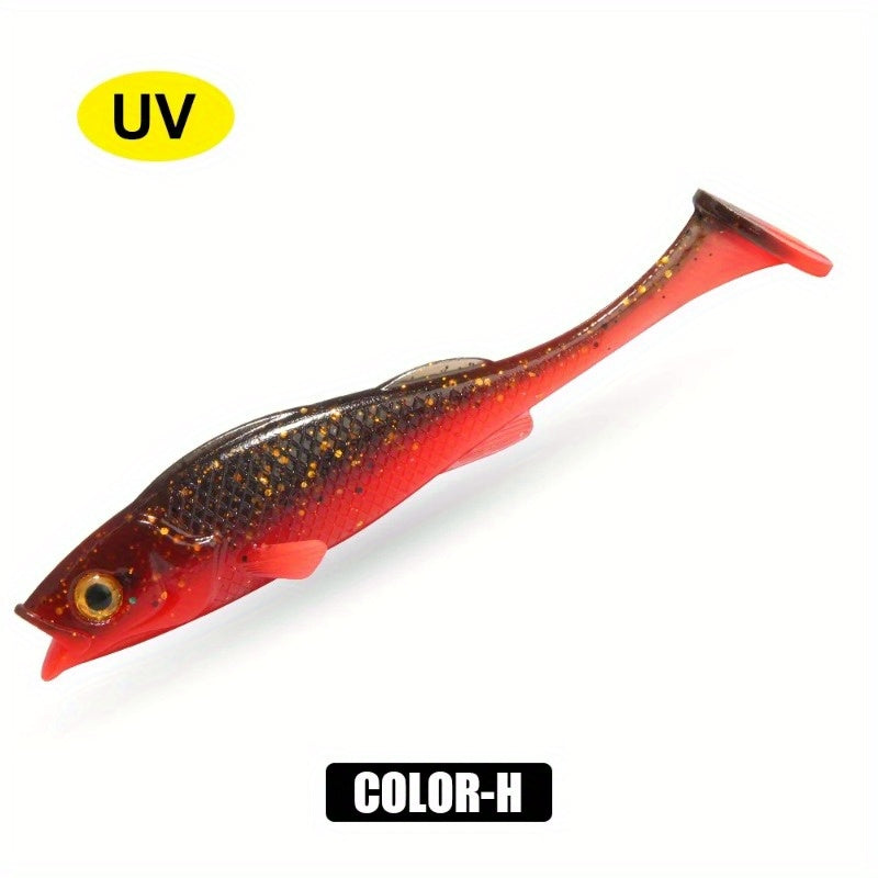 3pcs 7cm/11cm/14cm Soft Tail Realistic Fish Lures - Floating & Sinking Dual Action, High-Density Durable PVC Bait for Bass