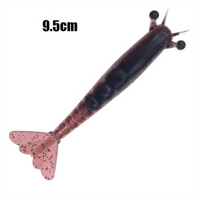 2pcs Ironclad Giant Shrimp Soft Bait - Sinking Lure with Anti-Bite Cutting Design, PVC Material, Perfect for Freshwater and Saltwater Fishing