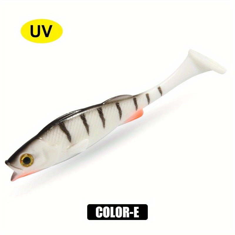 3pcs 7cm/11cm/14cm Soft Tail Realistic Fish Lures - Floating & Sinking Dual Action, High-Density Durable PVC Bait for Bass