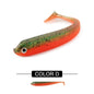 8PCS/5PCS/3pcs  Dual-Color T-Tail Soft Fishing Lures - Realistic Painted 7.5cm/9.5cm/12.5cmSwimbait with Multi-Color Options
