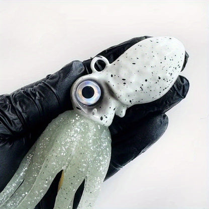100g-450g Triple Size TPE Jig Bait - Deep Sea Giant Squid Lure with 2Treble Hooks, Realistic Fish Scale Detailing