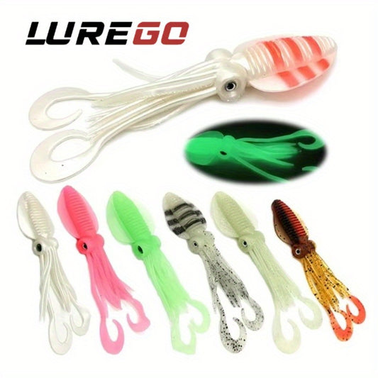 3 Sizes (4.72inch/5.91inch/7.09inch) - Glow-in-the-Dark Colors (Green, Pink, Orange,) - Deep Sea Night Fishing Lure for, Freshwater & Saltwater - Ideal for Deep Sea,