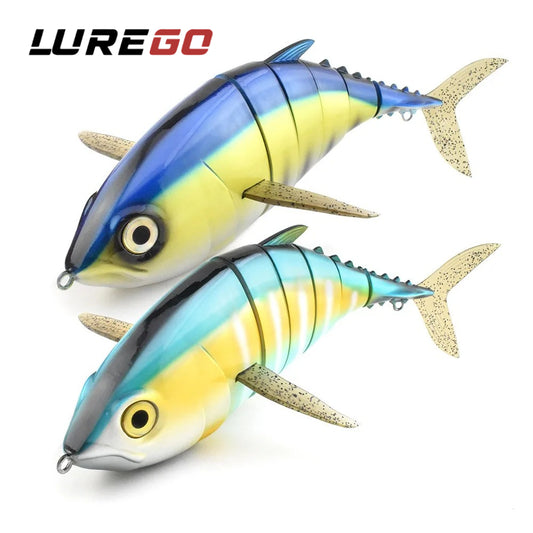 410mm 1000g Big Size Tuna Lure – 6 Section Multi-Jointed Sinking Swimbait, Heavy Duty Saltwater Fishing Wobbler