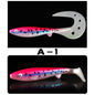 Giant 7.48inch/6.5inch T-Tail Curled Tail Grub Soft Fishing Lure - Saltwater Freshwater Bass Grouper Bait