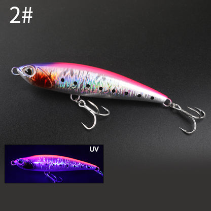 160mm/70g 3D Print Sinking Hard Fishing Lure, Yozuri Style Musky Crankbait Pencil Bait With Treble Hooks