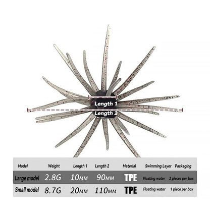 TPE Fishing Lure Simulated Sea Urchin Lures Soft Silicone