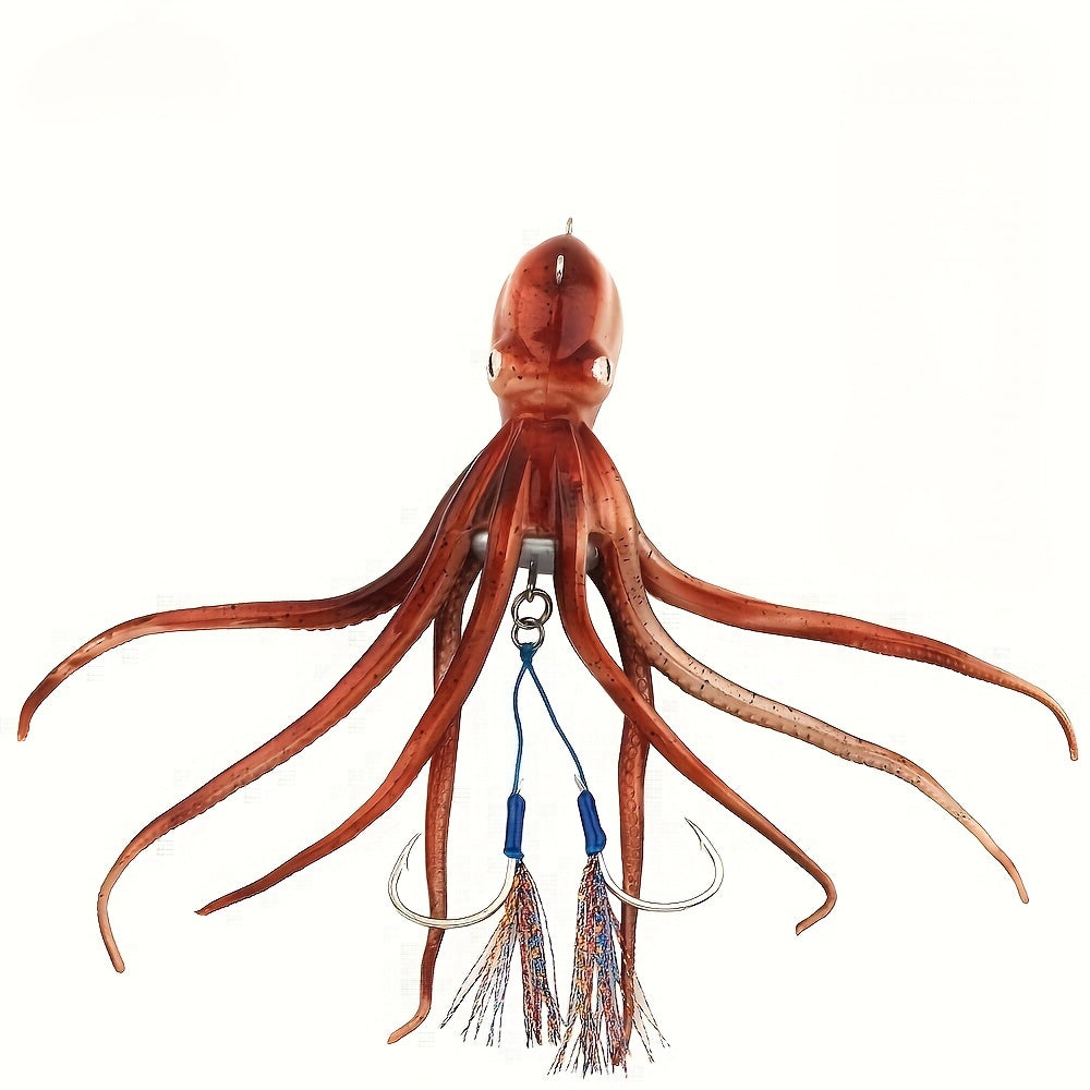 1pc Bionic Octopus Lure - Extremely Long Distance Casting Capability, Realistic and Lifelike, Super Soft and Flexible Body - Single Piece Essential Tool for Anglers, Artificial Soft Fishing Accessory