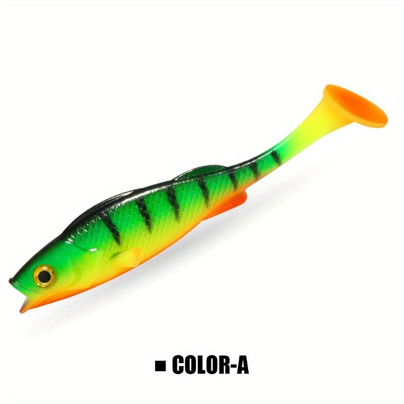 3pcs 7cm/11cm/14cm Soft Tail Realistic Fish Lures - Floating & Sinking Dual Action, High-Density Durable PVC Bait for Bass