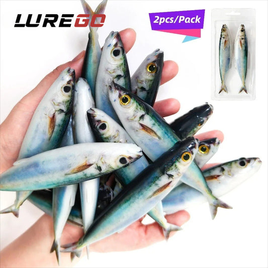2/3PCS 3D Printed Fish Lure 15cm, Soft Plastic Bait with Realistic Swimming Action