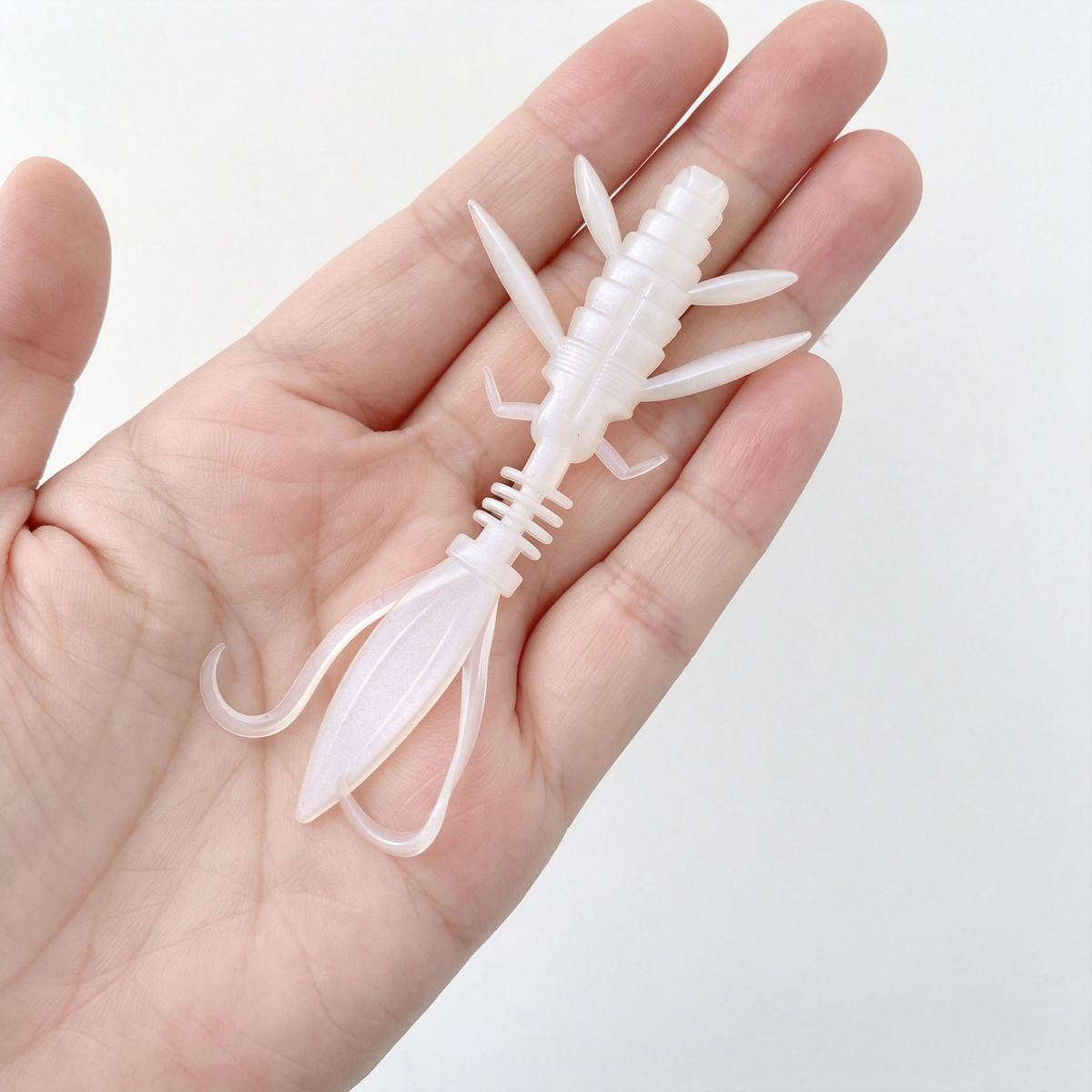 4PCS Soft Plastic Insect Lure, PVC Creature Bait with Segmented Body & Thin Forked Tail, Bass Trout Fishing Soft Lure