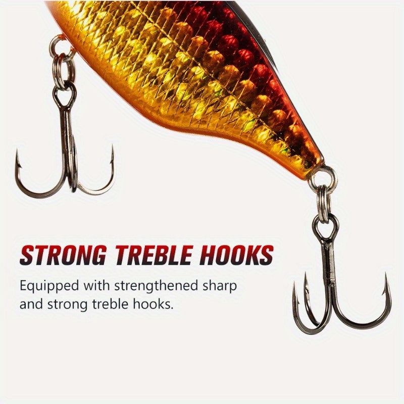 12g Sinking VIB Lure - ABS Hard Bait with High-Frequency Vibrating Beads, 2.36inch Long Distance Casting for Bass & Pike