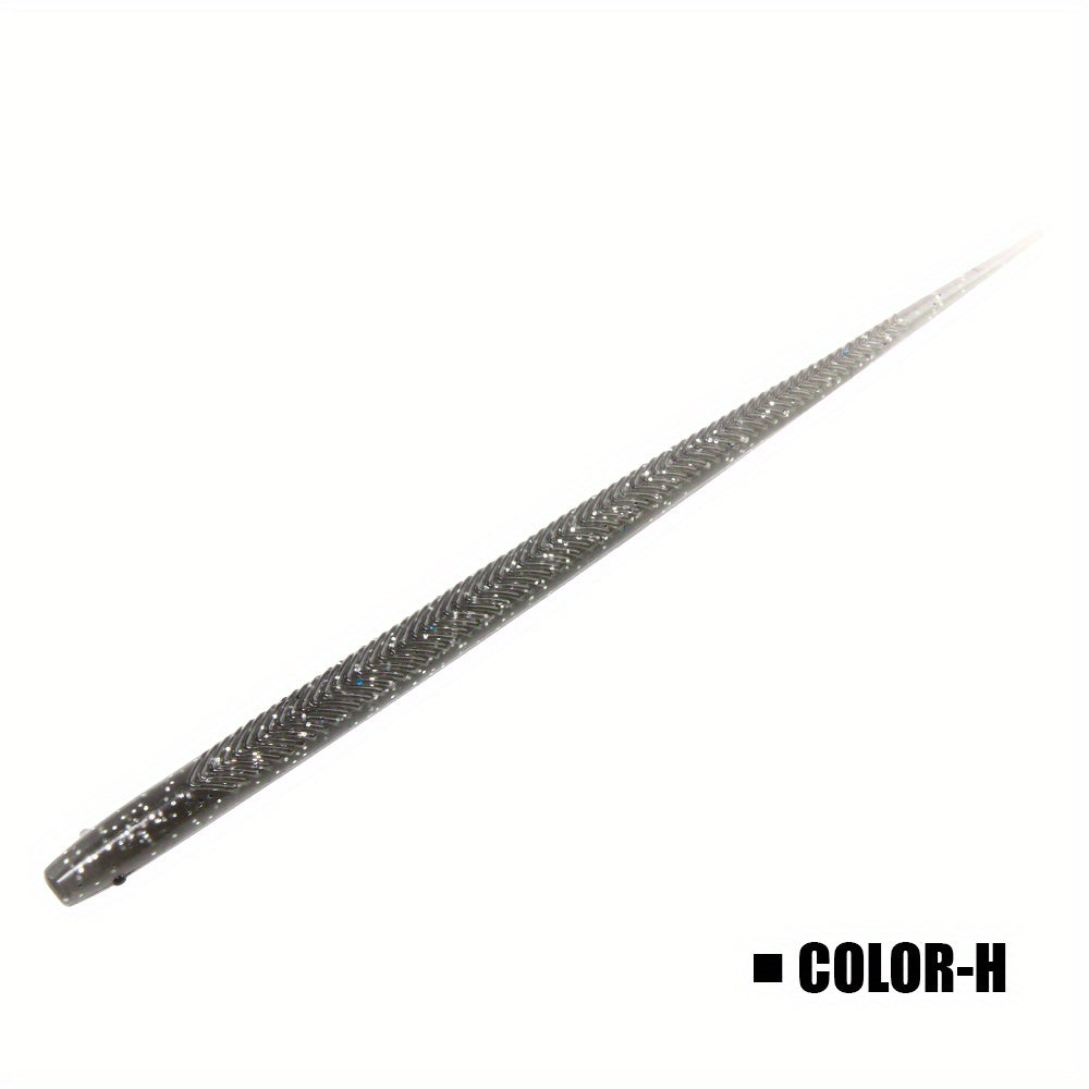 10pcs Pin Tail Soft Worm Lure 5.51inch - Realistic Loach PVC Bait with Slow Sinking Wobbler Action