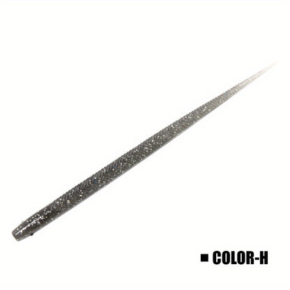 10pcs Pin Tail Soft Worm Lure 5.51inch - Realistic Loach PVC Bait with Slow Sinking Wobbler Action
